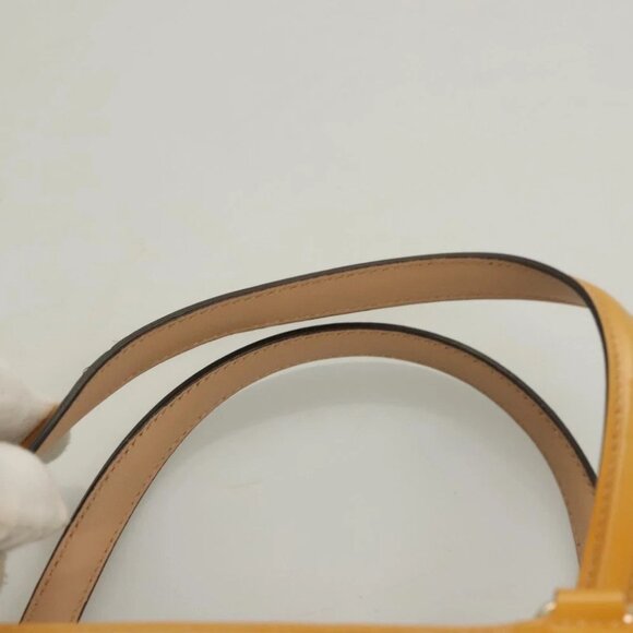 GUCCI GG Canvas Hand Bag Enamel Yellow Gold - Picture 9 of 15